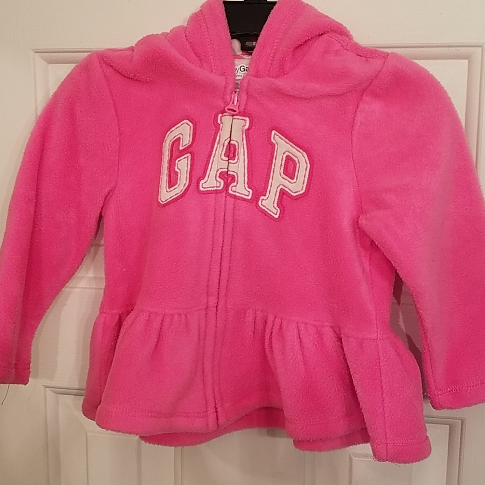 Baby Gap fleece peplum hoodie